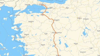 Antalya İstanbul arası kaç km?