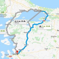 İzmir İstanbul arası kaç km?