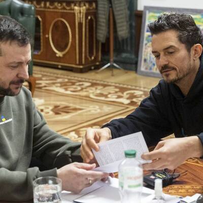 Ünlü oyuncu Kiev'de Zelenski ile görüştü