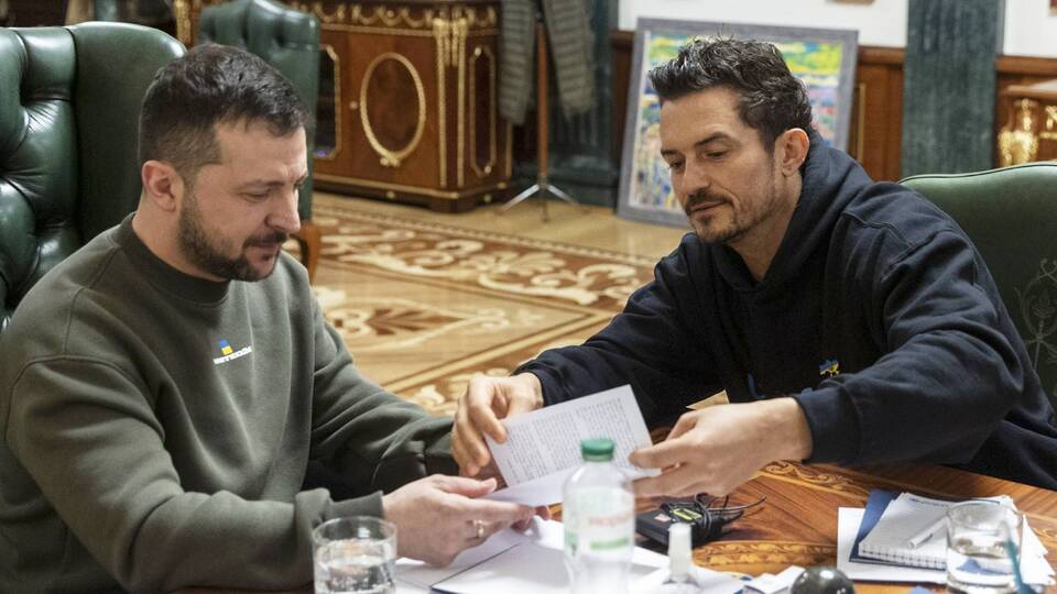 Ünlü oyuncu Kiev'de Zelenski ile görüştü