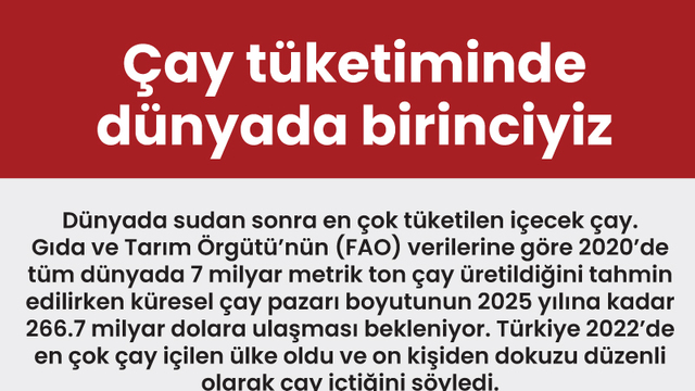 Çay tüketiminde dünyada birinciyiz