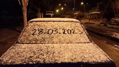 Karabük'te 3 ilçede kar yağışı