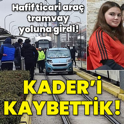 Hafif ticari araç tramvay yoluna girdi! Kader öldü!