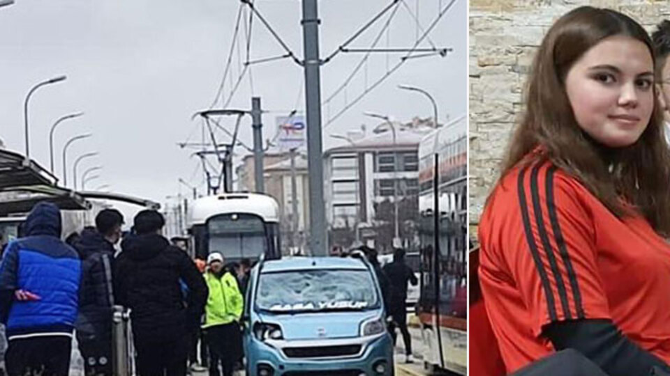 Hafif ticari araç tramvay yoluna girdi! Kader öldü!