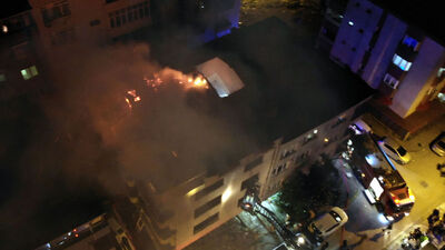 Avcılar'da tahliye edilen binada yangın: 1 yaralı