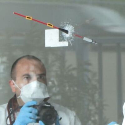 O inşaat lazerle belirlendi!