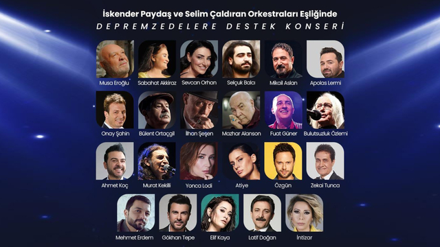 10 Nisan gecesi depremzedelere destek konseri