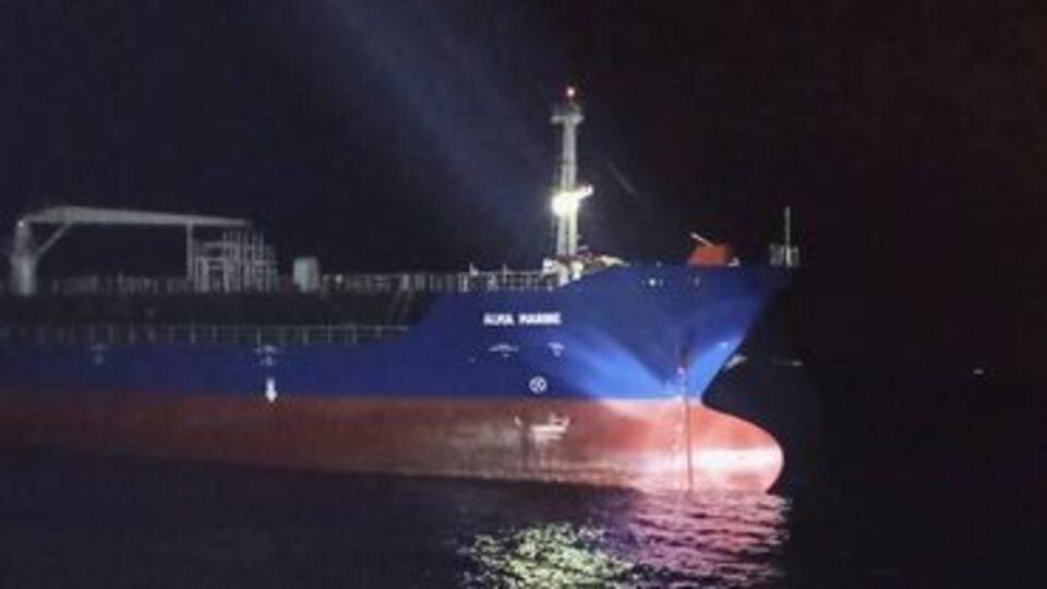 Kimyasal yüklü tanker arıza yaptı