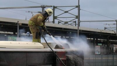 Metrobüste yangın paniği