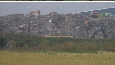 Milleyha Kuş Cenneti'nin 100 metre uzağında... Moloz dağı!