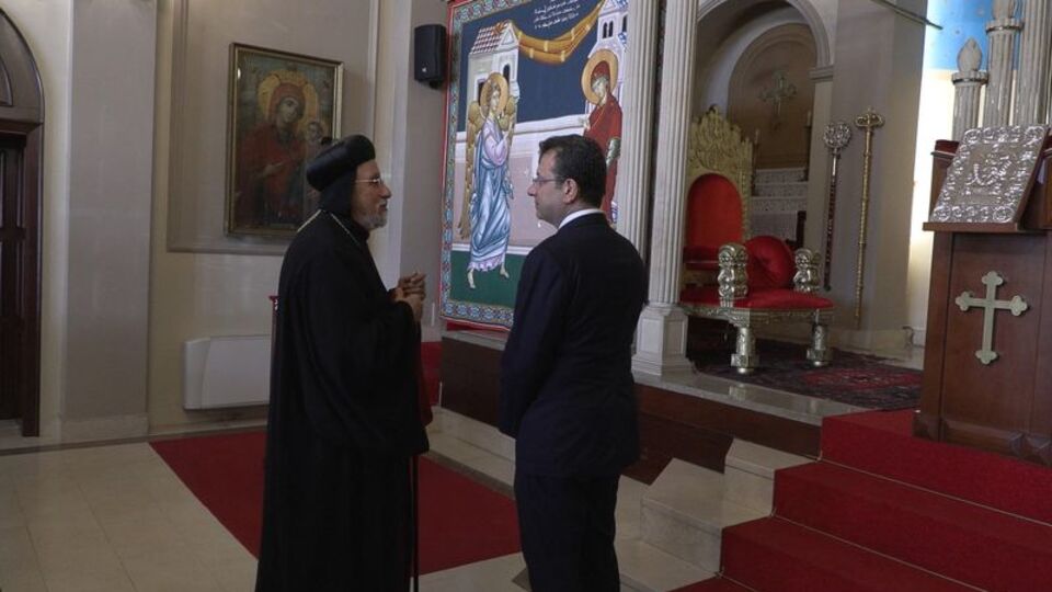 İmamoğlu, Süryani Kilisesi'ni ziyaret etti
