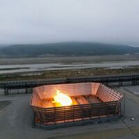 Karadeniz gazının ilk alevleri havadan görüntülendi