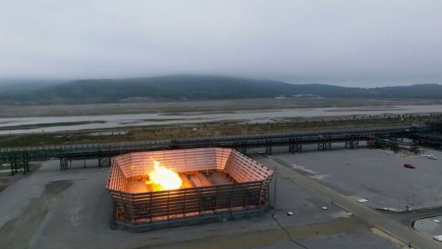 Karadeniz gazının ilk alevleri havadan görüntülendi