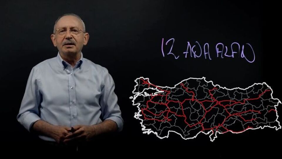 Kılıçdaroğlu tahta önünde "üretim projesi"ni anlattı