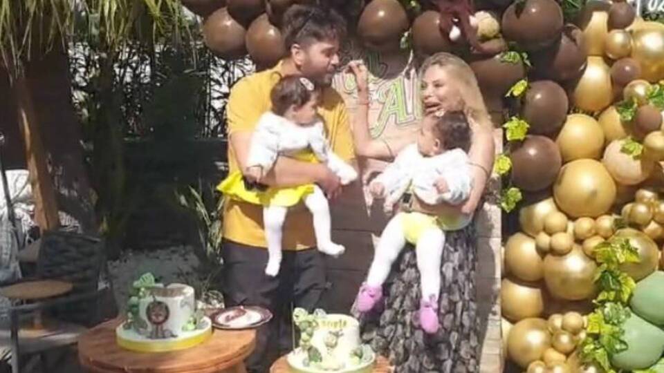 Seray Sever'in ikiz kızları bir yaşında