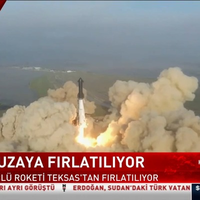 Starship uzaya fırlatıldı