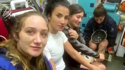 Antrenmanda kaybolan 4 kadın raftingci bulundu