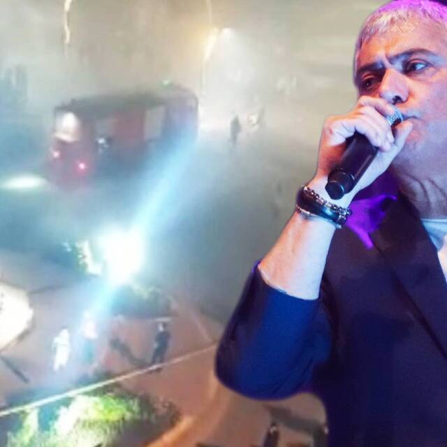 Konserde yangın paniği
