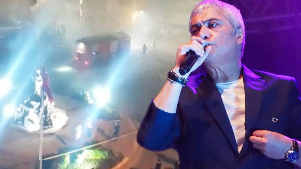 Konserde yangın paniği