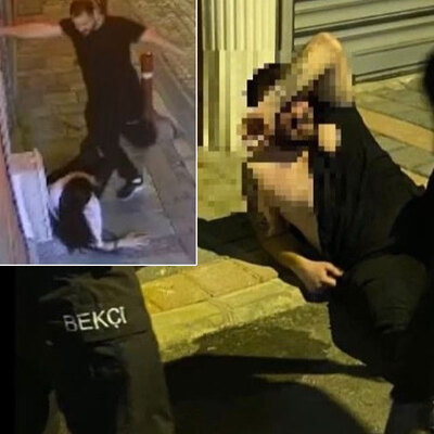 Sen misin kadına el kaldıran! Mahalleli dövdü!