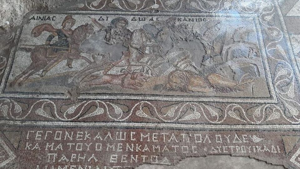 Truva Savaşı kahramanının mozaiği ortaya çıktı