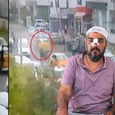 Taksici dehşeti! 100 metre sürükledi