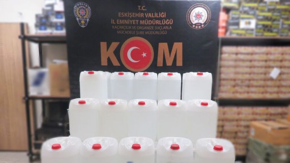 Eskişehir'de 600 litre etil alkol ele geçirildi