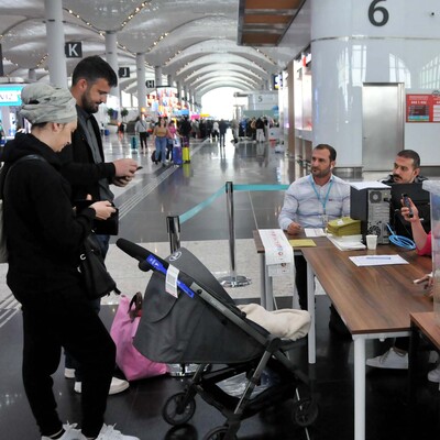 İstanbul Havalimanı'nda seçim hareketliliği!