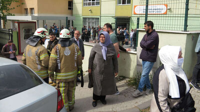 Oy verme sırasında okuldan dumanlar yükseldi!