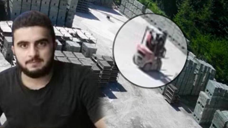 Kullandığı forkliftin altında can verdi