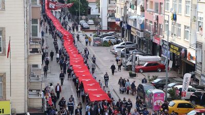 1919 metrelik dev bayrak yürüyüşü