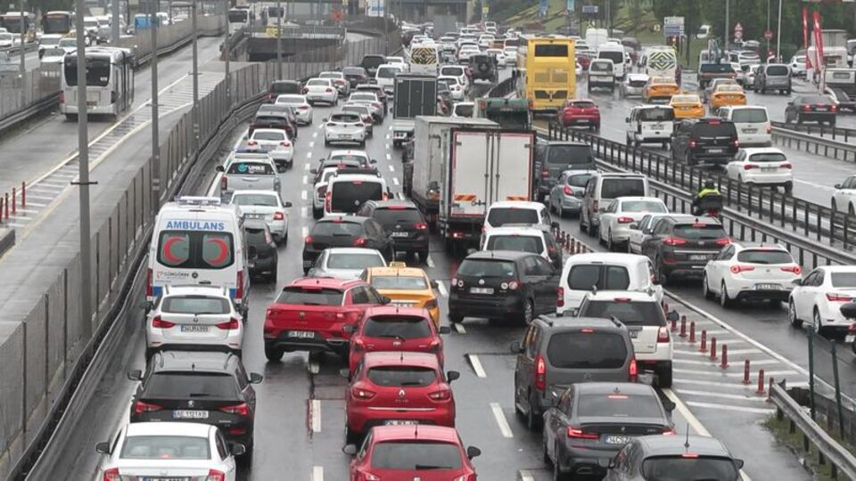 İstanbul'da trafik yoğun