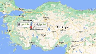 Afyon-Eskişehir arası kaç km?