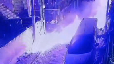 Alacaklısının evinin önüne ses bombası attı!