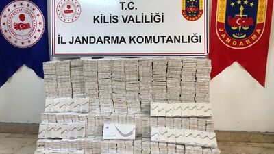Kilis'te gümrük kaçağı sigara ele geçirildi