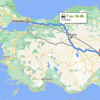 Kayseri İstanbul arası kaç km?