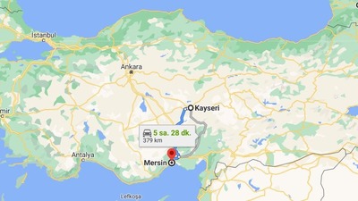 Kayseri-Mersin arası kaç km?