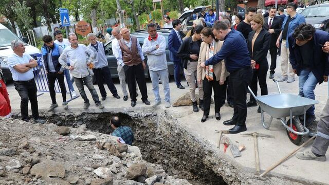 Doğalgaz hattı çalışmalarında bulundu