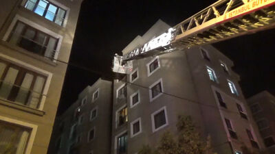 Silivri'de 6 katlı binada korkutan yangın