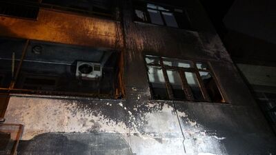 5 katlı binada yangın çıktı