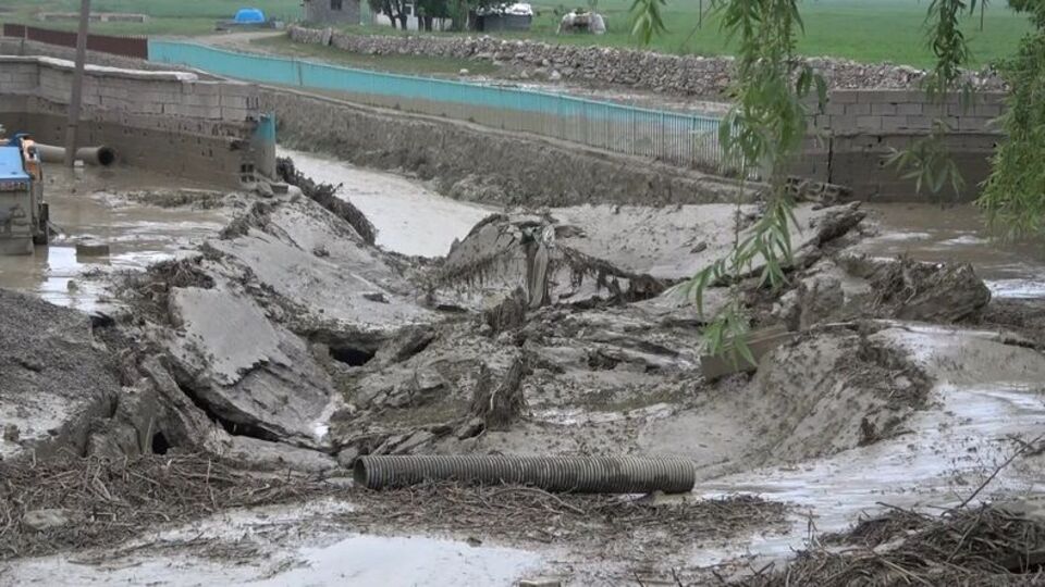 Muş'ta dere taştı! 35 ev sular altında