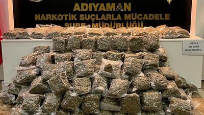 Adıyaman'da 108 kilo 850 gram skunk ele geçirildi
