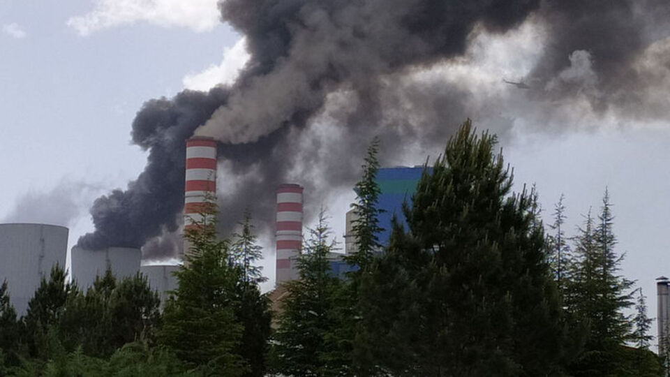Termik santralde çıkan yangın söndürüldü!