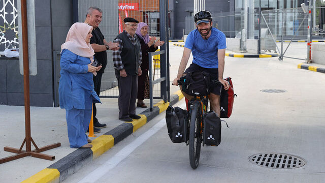 Bisikletli gurbetçi! 33 günde 2250 km