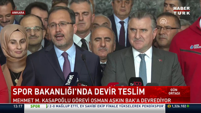 Gençlik ve Spor Bakanlığı'nda devir teslim