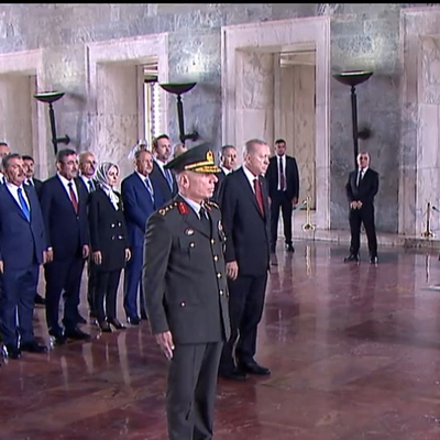 Cumhurbaşkanı Erdoğan ve yeni Kabine Anıtkabir'de