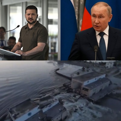 Baraj vuruldu, Rusya ve Ukrayna birbirini suçladı