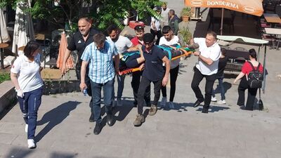 Karabük'te yüksekten düşen işçi yaralandı