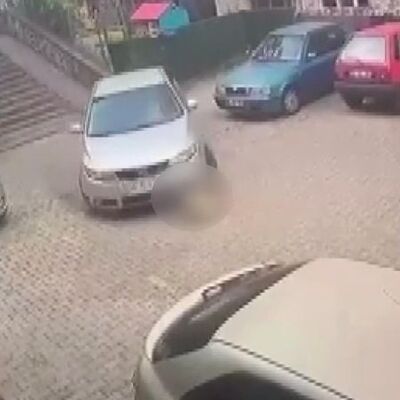 Bunun adı vahşet! Yerde yatan köpeği ezdi