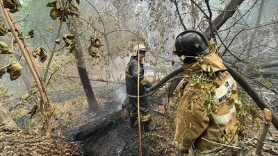 Kazakistan'da korkutan yangın